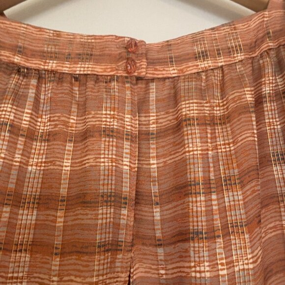 1960s Chiffon Dress with Shoulder bows - Picture 6 of 8